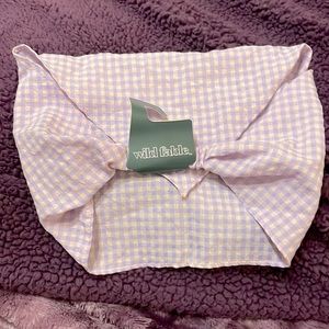 **SOLD**Wild Fable Light Pink & Purple Gingham Elasticized Hair Scarf/Bandana